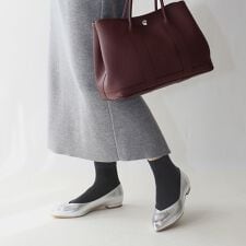 【25秋冬新作】Vカットフラットシューズ【低反発スポンジ入り】