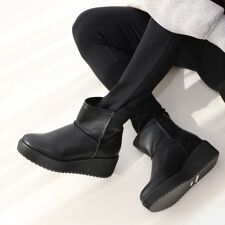 【25秋冬新作】フェイクファー厚底ブーツ【低反発スポンジ入り】