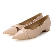 【26春夏新作】サイドカットポインテッドトゥフラットシューズ【低反発スポンジ入り】