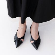 【26春夏新作】サイドカットポインテッドトゥフラットシューズ【低反発スポンジ入り】