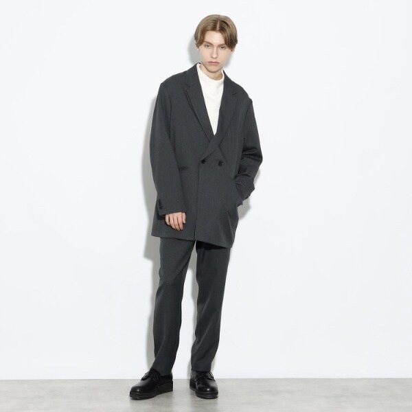 美品 定価8万 サルエ unisex coat jacket ヘリンボンリネン
