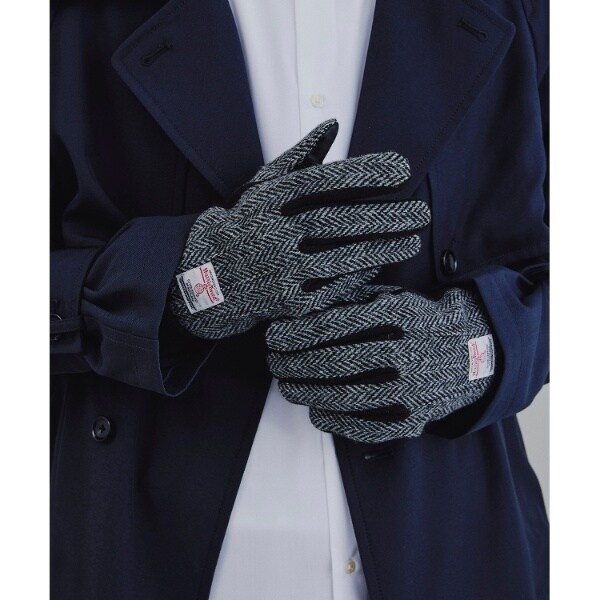 ハリスツイード生地使用 スマホ対応手袋 グローブ ／ Harris Tweed