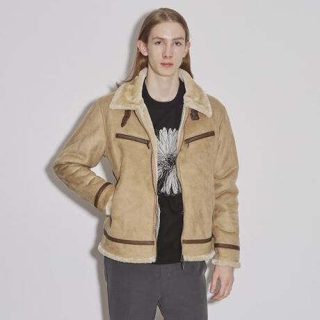 シンセティックスエードフェイクムートンブルゾン | ティーケー  