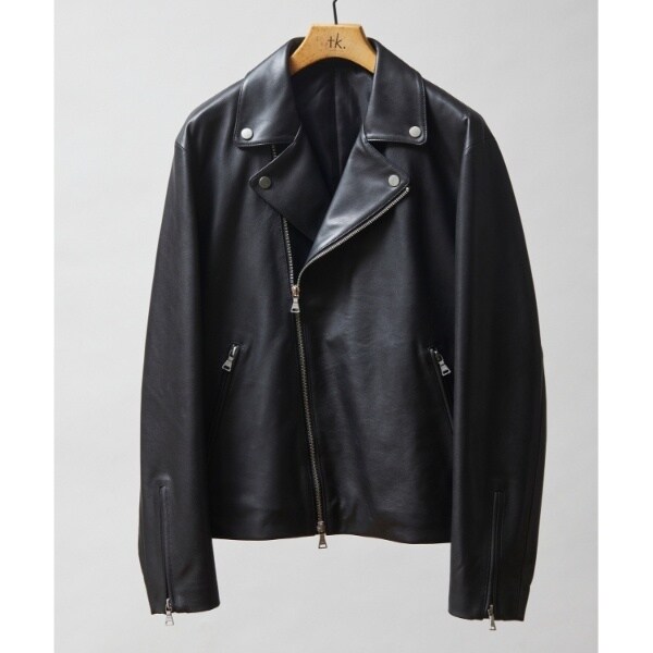美品【THE SHOP TK】シングルライダース 　羊革　Lサイズ 極美品 L ザショップティーケー ラムレザー シングル ライダース