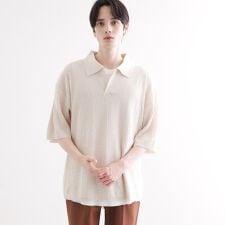 ティーケー タケオキクチ(tk.TAKEO KIKUCHI)のスキッパーニットポロシャツ