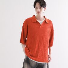 ティーケー タケオキクチ(tk.TAKEO KIKUCHI)のスキッパーニットポロシャツ