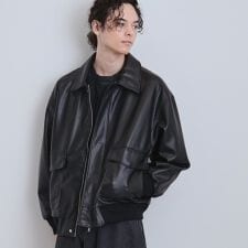 A－2シンセティックレザーブルゾン | ティーケー タケオキクチ