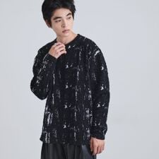 アブストラクトふくれジャカードプルオーバー