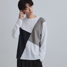 ティーケー タケオキクチ(tk.TAKEO KIKUCHI)のブロックシャドー切替カットソー