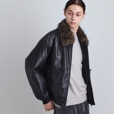 ティーケー タケオキクチ(tk.TAKEO KIKUCHI)のヴィンテージライク衿フェイクファーブルゾン