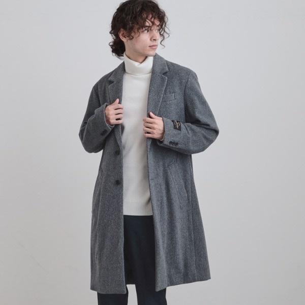 SHIPS ウール160sメルノブレンド チェスターコート SHIPS: スーパー