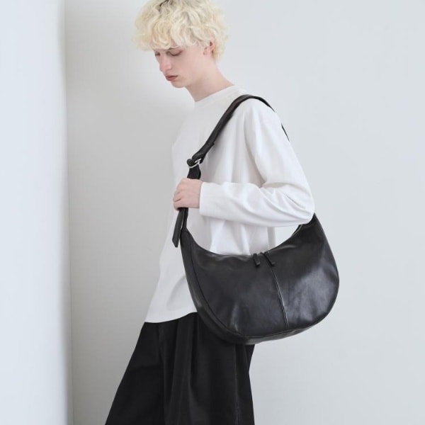 ティーケー タケオキクチ（tk．TAKEO KIKUCHI）/【牛革使用】リアルレザーラウンドショルダーバッグ 牛革使用】リアルレザーラウンドショルダーバッグ | ティーケー