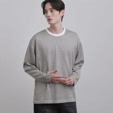 スプリングツイードライクプリントカットソー