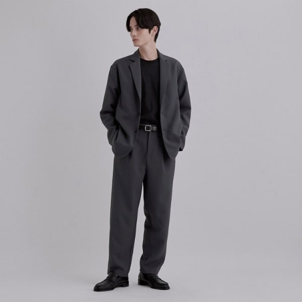 さらりタッチシリーズ上下2点セット】シングルジャケットセットアップ