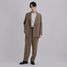 さらりタッチシリーズ上下2点セット】ダブルジャケットセットアップ 