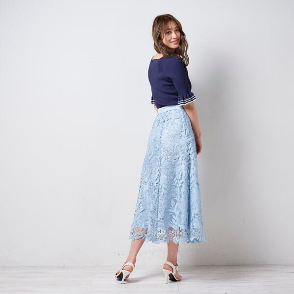 21公式店舗 大きいサイズ 配色袖フリルプルオーバー 手洗い可能 クイーンズコート