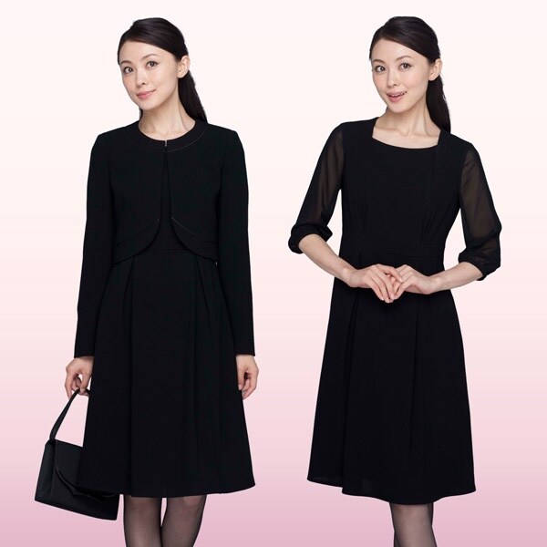 3号 21号 喪服 ラクチン綺麗ブラックフォーマル ノーカラージャケット 前開きフレアワンピース アールユー ノアール Ru Noir Fa478y415 ファッション通販 マルイウェブチャネル