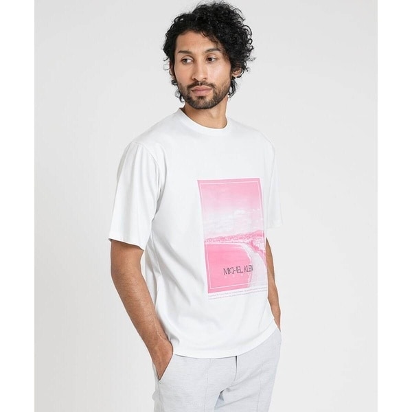 プリント半袖カットソー | ミッシェルクランオム(MICHEL KLEIN HOMME