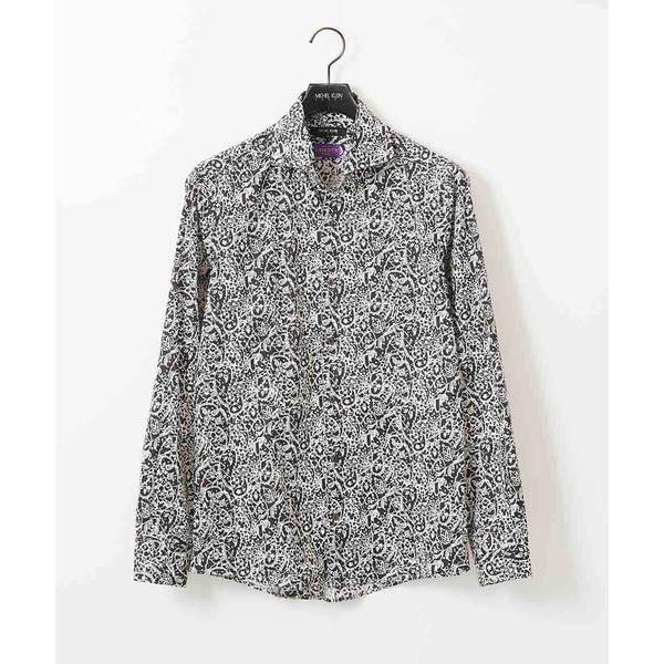 《日本製》フラワー柄長袖シャツ