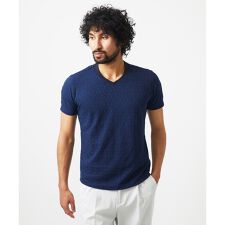 《日本製》リンクスVネック半袖カットソー