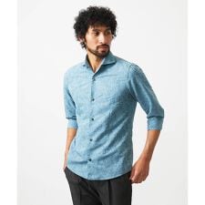 ミッシェルクランオム(MICHEL KLEIN HOMME)の《日本製》ボタニカル柄七分袖シャツ