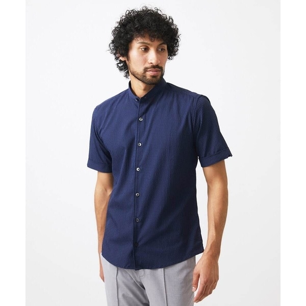 ミッシェルクランオム（MICHEL  HOMME）/【セットアップ】バンドカラー半袖シャツ セットアップ】バンドカラー半袖シャツ | ミッシェルクランオム(MICHEL