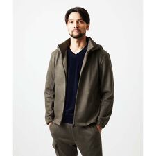 ミッシェルクランオム(MICHEL KLEIN HOMME)の【セットアップ】スエード調パーカーブルゾン