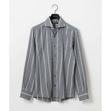 ストライプ柄長袖シャツ