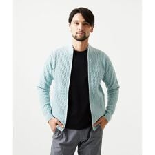 スタンドカラ―ニットカーディガン