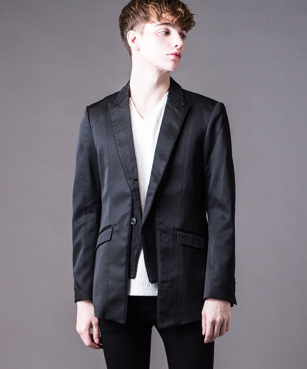 BUFFALO BOBS ストライプレイヤードロングテーラードジャケット BUFFALO BOBS ストライプレイヤードロングテーラードジャケット