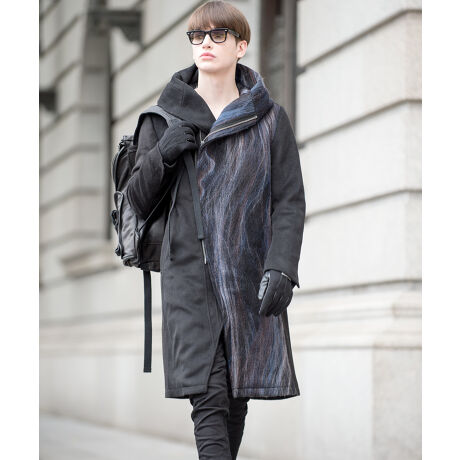 LUCCA-LONG(ルッカ ロング)ウール ビッグフード ロングコート  