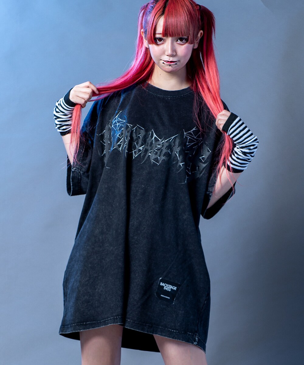 SPIDER WEB(スパイダーウェブ)ビッグシルエット クルーネック プリント