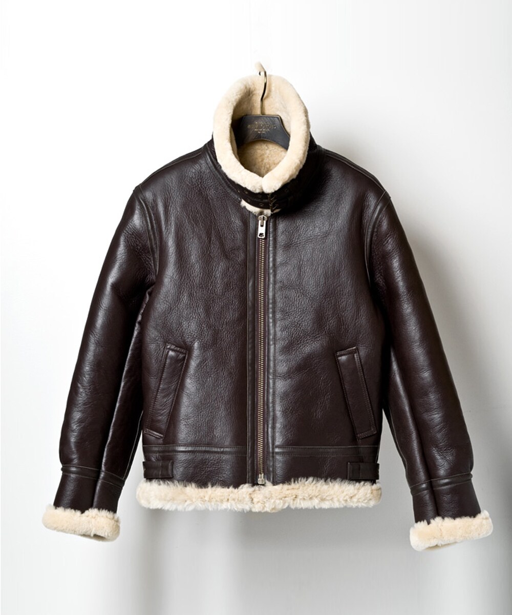 BOMBER(ボンバー)B-3 リアルムートン ボンバージャケット