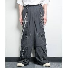 バックステージパス(backstagepass)のCHESTER B（チェスター ビー)チェーン付スタッズ ワイド カーゴパンツ