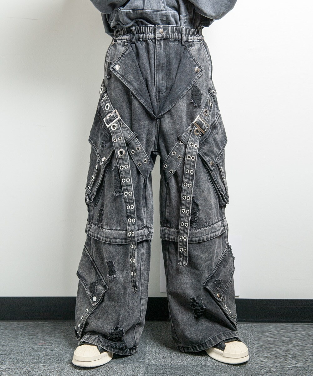 NEW YORK【S】バギーパンツ✨シルバー/カーゴパンツ ヤンキース B系 Amazon.co.jp: [KLOSS] メンズ デニムパンツ ゆったり バギー