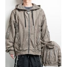 TRIPLE DAGGER HOODIE(トリプル ダガー フーディー)ビッグシルエット ジップアッ