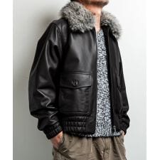バッファローボブズ(Buffalo Bobs)のROOSTER(ルースター)ラムレザー G-1 フライトジャケット