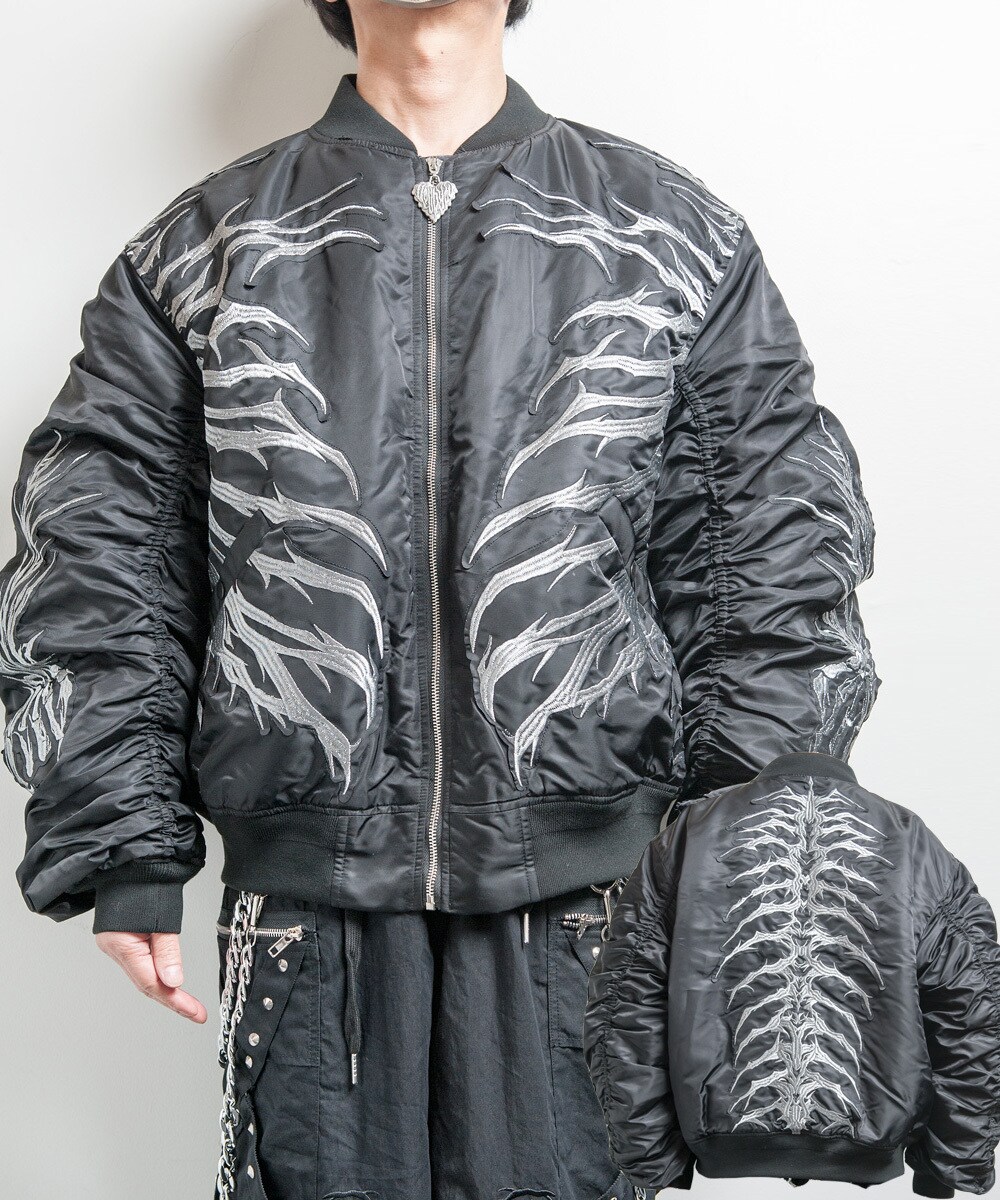 CRIMSON GHOST MA-1(クリムゾンゴーストMA-1)ボーン刺繍 MA-1 | バック