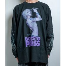 【黒野京×BACKSTAGE PASS コラボ】SHOUT ピグメント加工 オーバーサイズ ロンT