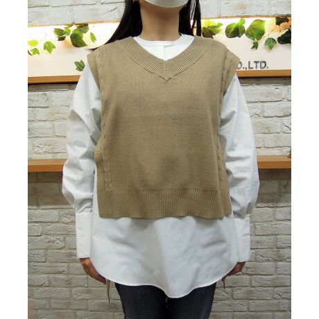 M ６l Vネックのライン入りニットベスト ラ クープ Lacoupe ファッション通販 マルイウェブチャネル Ca000 994 07 01