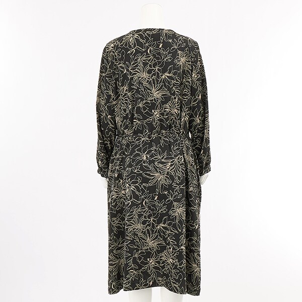 線描き合繊ワンピース サイズ LL/3L/5L | ラ・クープ(LACOUPE