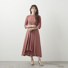 プリーツスカート付きドレス
