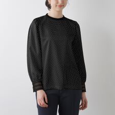 ラ・クープ(LACOUPE)のドット×レースブラウス　M-F4サイズ展開