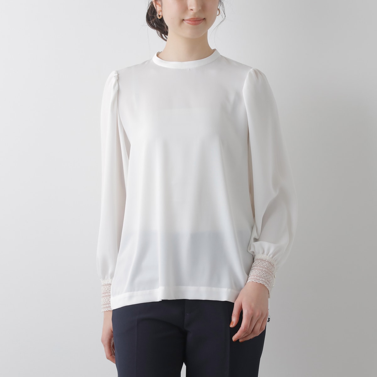 ラ・クープ（LACOUPE）/無地×レースブラウス 無地×レースブラウス | ラ・クープ(LACOUPE) | マルイウェブチャネル