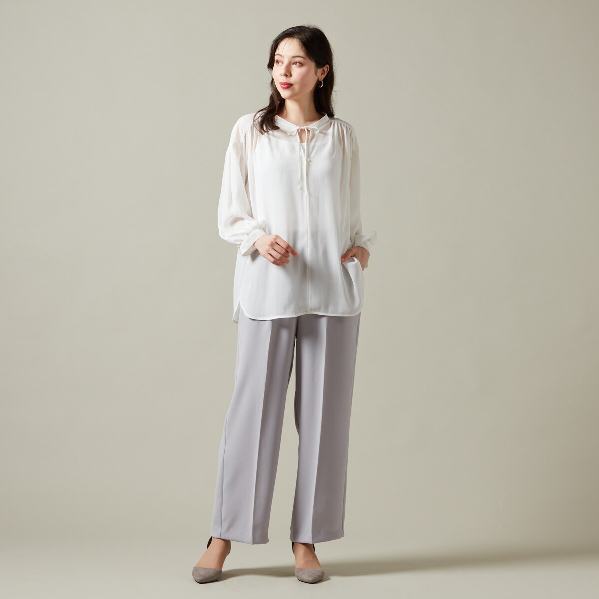 ラ・クープ（LACOUPE）/ウエスト総ゴムクリースパンツ ウエスト総ゴムクリースパンツ | ラ・クープ(LACOUPE) | マルイウェブ