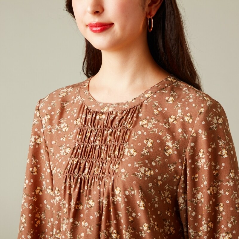 フラワープリントワンピース 【洗える】ポリエステル100 | ラ・クープ