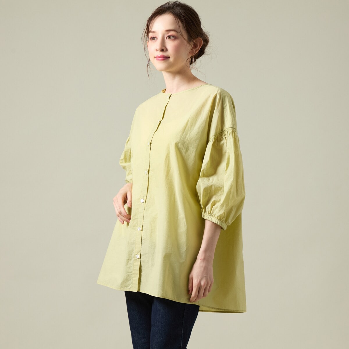 ラ・クープ（LACOUPE）/綿ナイロンロングブラウス 綿ナイロンロングブラウス | ラ・クープ(LACOUPE) | マルイウェブチャネル