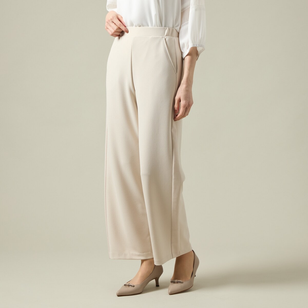 ボタン付ワイドパンツ | アル・ディ・ラ(AL DI LA) | マルイウェブチャネル