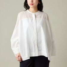 【洗える】シアードッキングオーバーブラウス