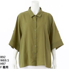 【洗える】シャツ襟オーバーサイズブラウス